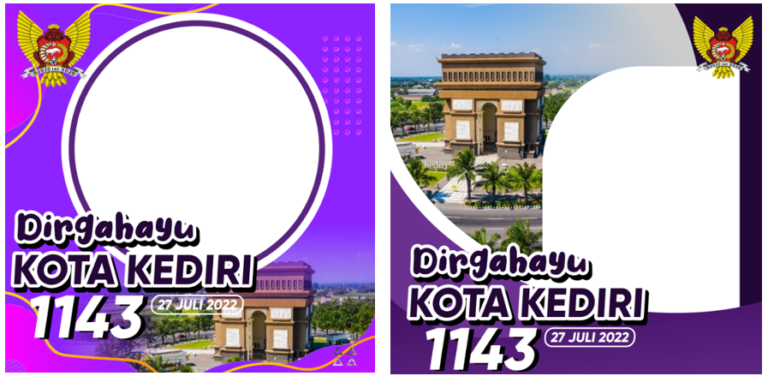 Ragam Twibbon HUT Kota Kediri Ke 1143 Tahun 2022 Waca Berita