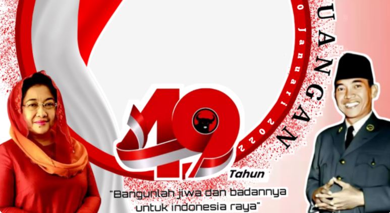 Ragam Twibbon HUT Partai PDIP yang ke-49 di Tahun 2022