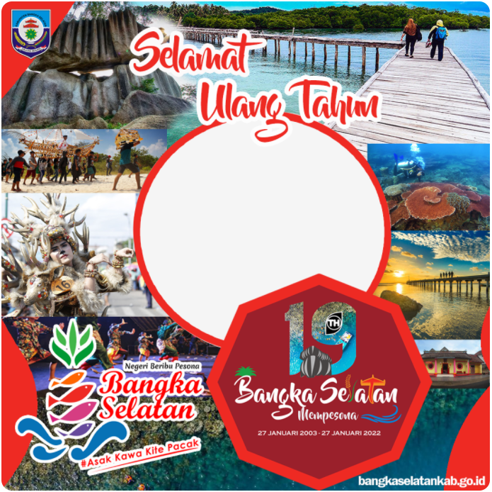 Twibbon HUT Kabupaten Bangka Selatan ke-19 Tahun 2022