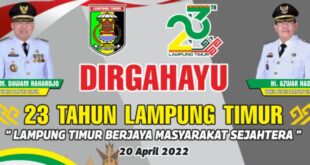 Ragam Twibbon HUT Kabupaten Lampung Timur ke-23 Tahun 2022