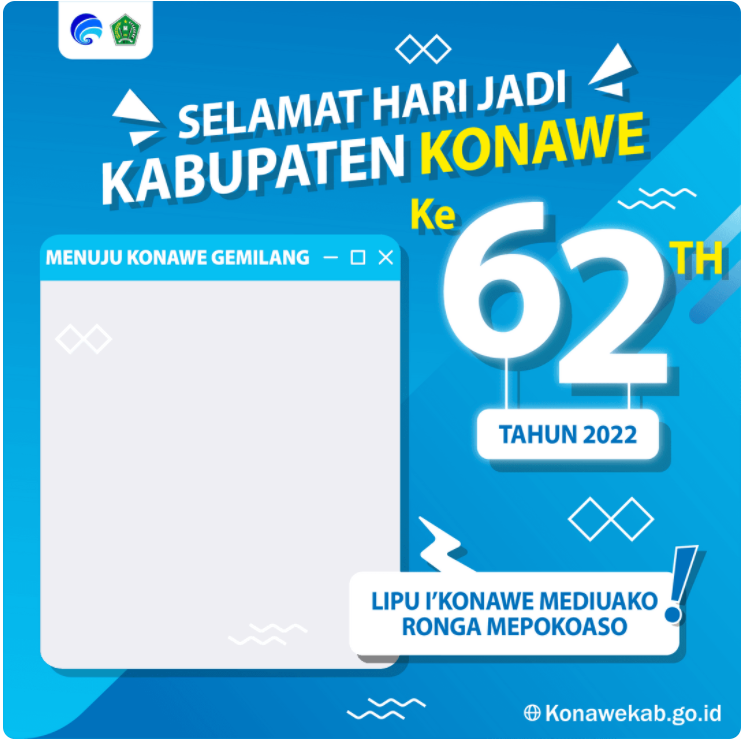 Twibbon HUT Kabupaten Konawe ke-62 Tahun 2022
