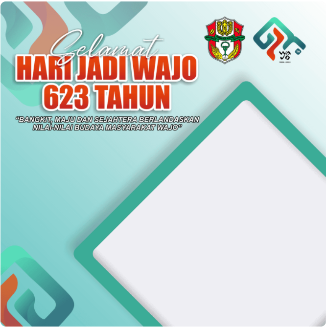 Twibbon HUT Kabupaten Wajo ke-623 Tahun 2022