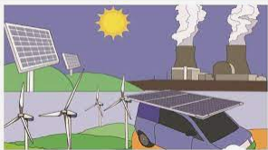 Bacaan mengenai penggunaan energi alternatif matahari, air dan angin