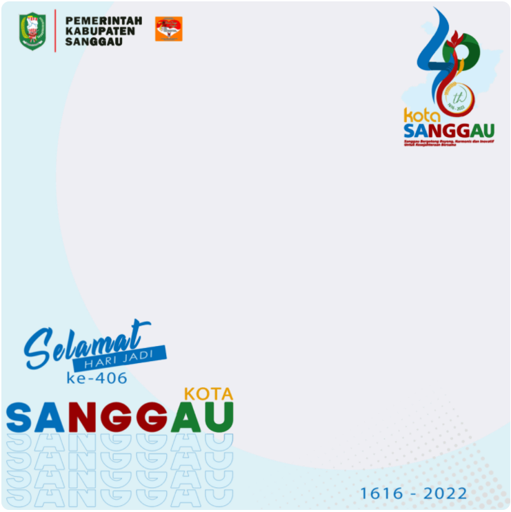 Twibbon HUT Kota Sanggau ke-406 Tahun 2022