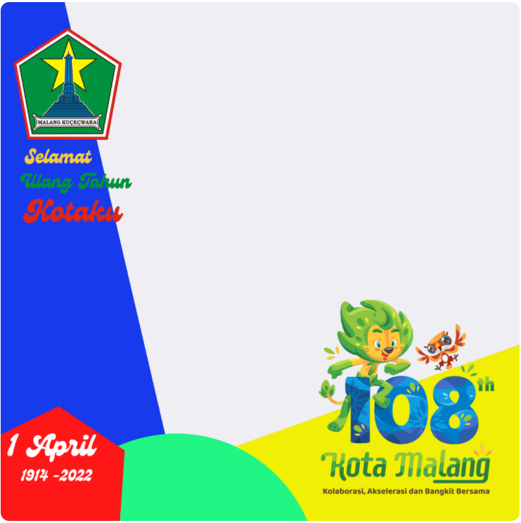 Twibbon HUT Kota Malang ke-108 Tahun 2022
