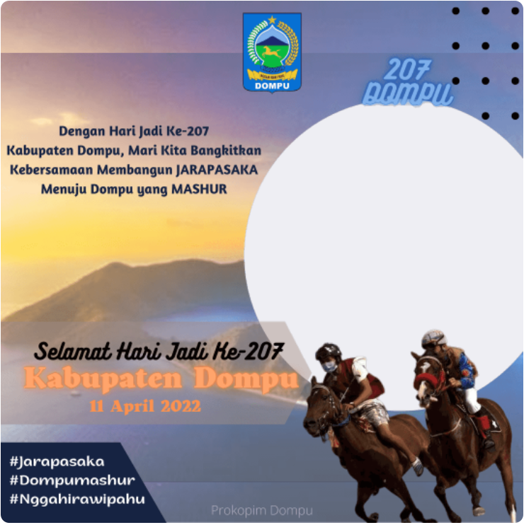 Twibbon HUT Kabupaten Dompu ke-207 Tahun 2022