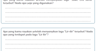 Apa yang Kamu Rasakan Setelah Menyanyikan Lagu "Suwe Ora Jamu " Jawaban Buku Siswa Kelas 5 Tema 9 Halaman 41 dan 42