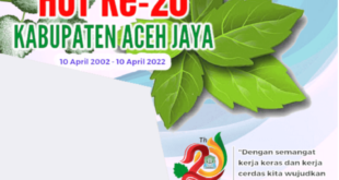 Twibbon HUT Aceh Jaya ke-20 Tahun 2022