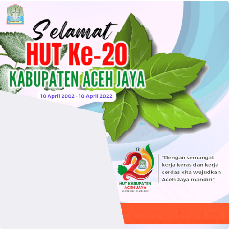 Twibbon HUT Aceh Jaya ke-20 Tahun 2022