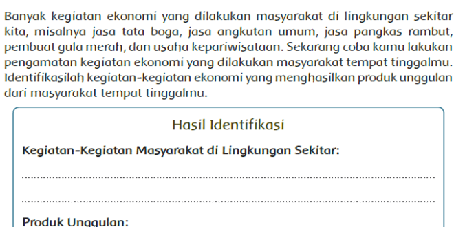 Hasil Identifikasi Kegiatan Masyarakat Lingkungan sekitar dan Menyebutkan benda bekas, cara pengolahan, dan cara penjualan hasil pengolahan Jawaban Buku Siswa Kelas 5 Tema 9 Halaman 92 dan 93