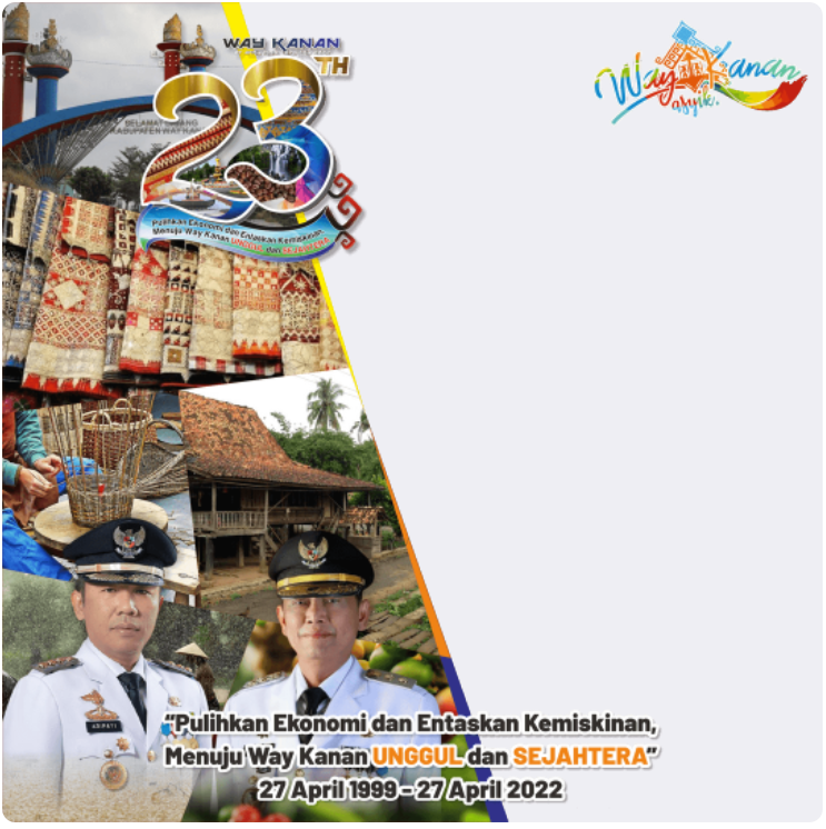 Twibbon HUT Kabupaten Way Kanan ke-23 Tahun 2022