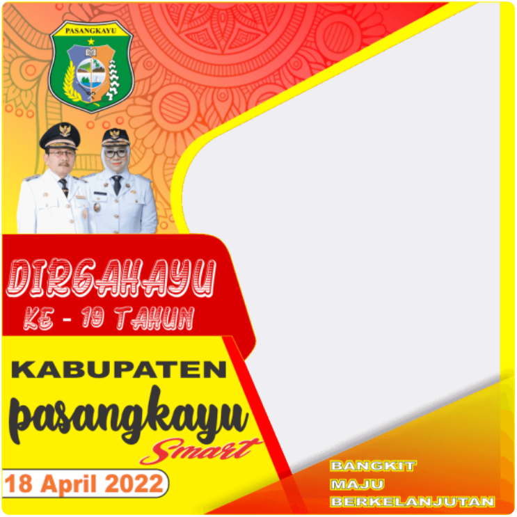 Twibbon HUT Kabupaten Pasangkayu ke-19 Tahun 2022