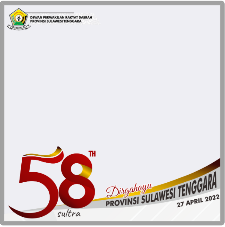 Twibbon Dirgahayu Sulawesi Tenggara ke-58 Tahun 2022