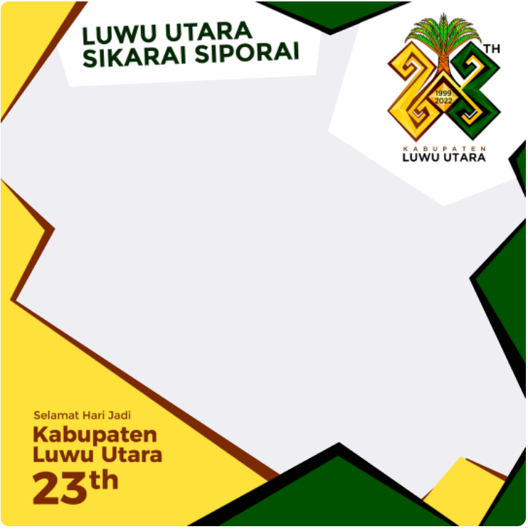 Twibbon HUT Kabupaten Luwu Utara ke-23 Tahun 2022