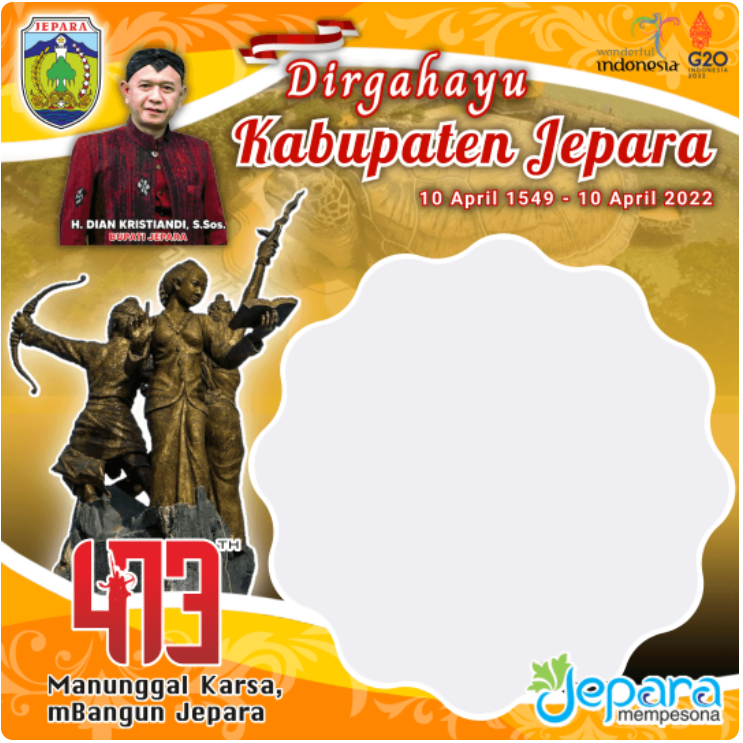 Twibbon HUT Kabupaten Jepara ke-473 Tahun 2022