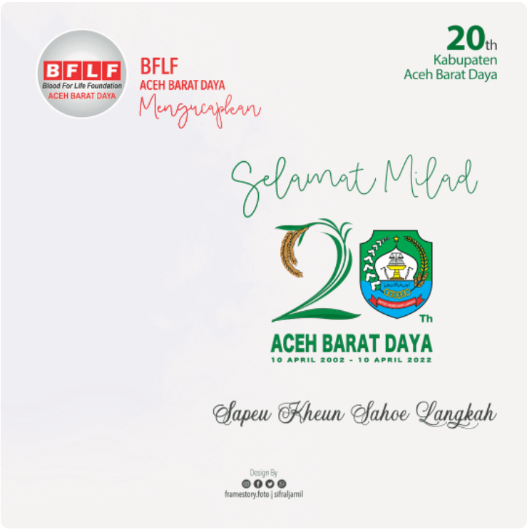 Twibbon HUT Aceh Barat Daya ke-20 Tahun 2022