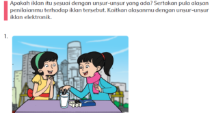 Beri penilaian pada iklan elektronik pada gambar. Apakah iklan sesuai dengan unsur yang ada Jawaban Buku Siswa Kelas 5 Tema 9 Halaman 71, 72,73