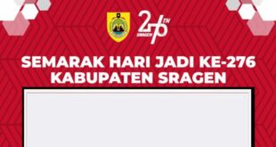 Twibbon HUT Kabupaten Sragen ke-276 Tahun 2022