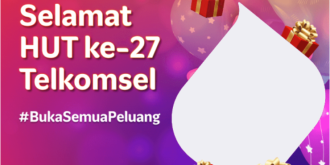 Twibbon HUT Telkomsel ke-27 Tahun 2022