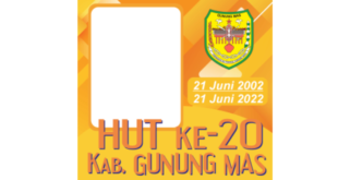 Twibbon HUT Kabupaten Gunungmas ke-20 Tahun 2022