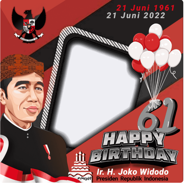 Twibbon HUT Presiden Jokowi ke-61 Tahun 2022