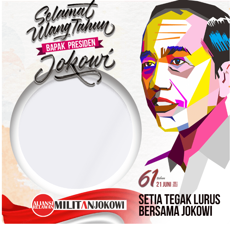 Twibbon HUT Presiden Jokowi ke-61 Tahun 2022