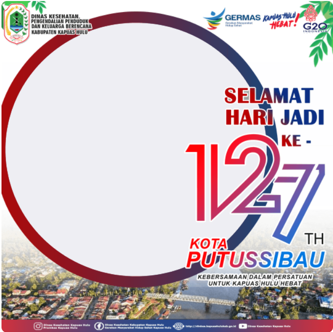 Twibbon HUT Kota Putussibau ke-127 Tahun 2022