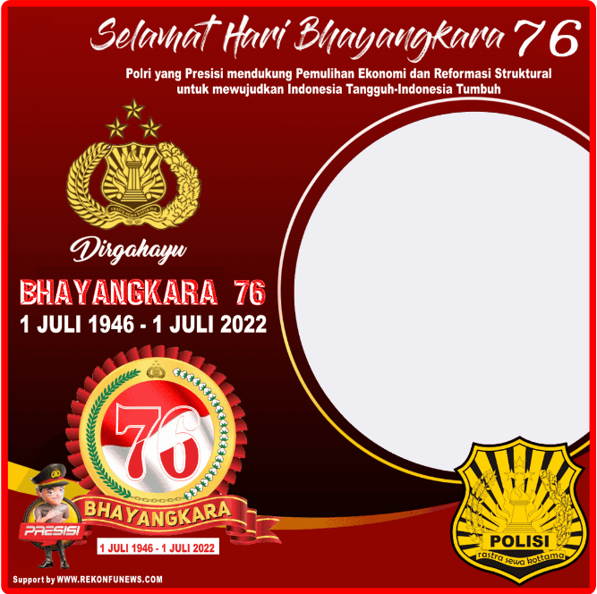 Twibbon Dirgahayu Bhayangkara ke-76 Tahun 2022