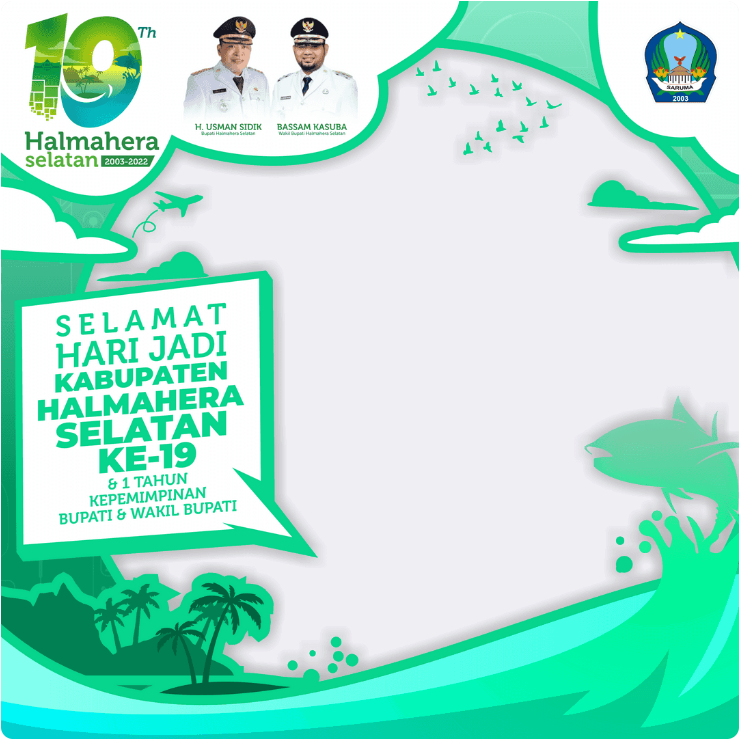 Twibbon HUT Kabupaten Halmahera Selatan ke-19 Tahun 2022