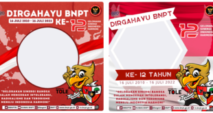 Twibbon HUT BNPT ke-12 Tahun 2022