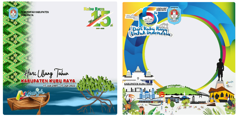 Twibbon HUT Kabupaten Kubu Raya ke-15 Tahun 2022