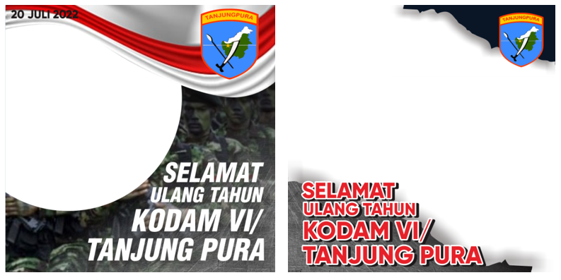 Twibbon HUT Kodam VI/Tanjungpura ke-37 Tahun 2022