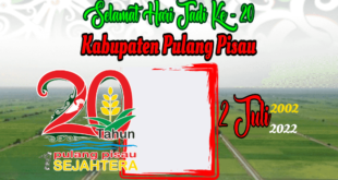 Twibbon HUT Kabupaten Pulang Pisau ke-432 Tahun 2022