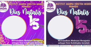 Twibbon Dies Natalis IAKN Manado ke-15 Tahun 2022