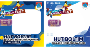 Twibbon HUT Kabupaten Boltim ke-14 Tahun 2022