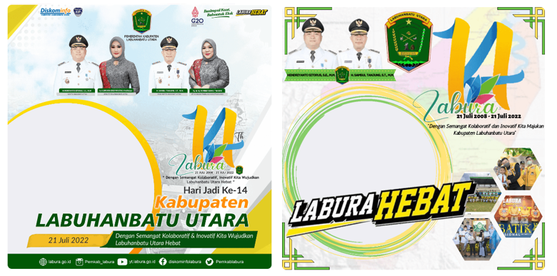 Twibbon HUT Kabupaten Labura ke-14 Tahun 2022
