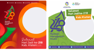 Twibbon HUT Kabupaten Klaten ke-218 Tahun 2022