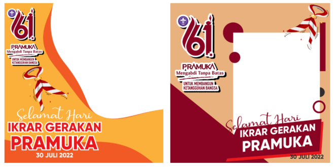 Twibbon Hari Ikrar Gerakan Pramuka ke-61 Tahun 2022