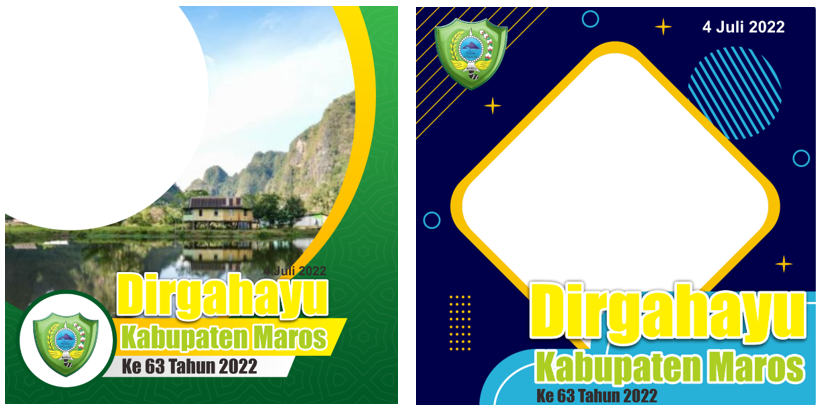 Twibbon HUT Kabupaten Maros ke-63 Tahun 2022
