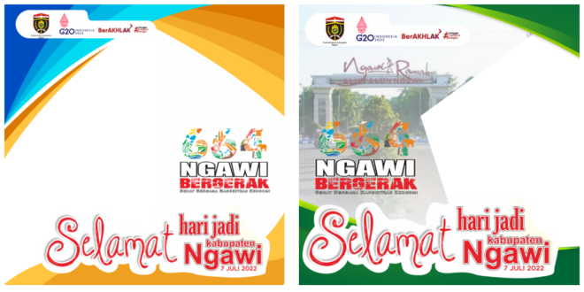 Twibbon HUT Kabupaten Ngawi ke-664 Tahun 2022