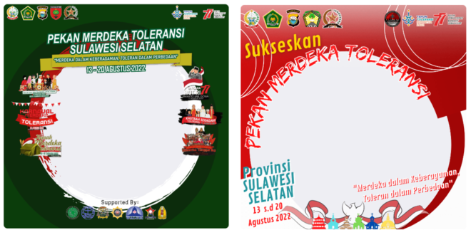 Twibbon Pekan Merdeka Toleransi Sulsel Tahun 2022