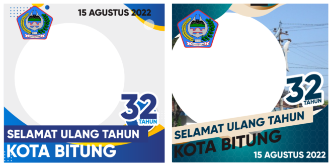 Twibbon HUT Kota Bitung ke-32 Tahun 2022