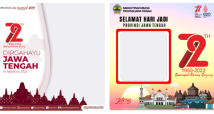 Twibbon HUT Provinsi Jawa Tengah ke-72 Tahun 2022