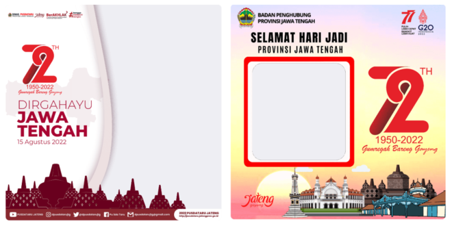 Twibbon HUT Provinsi Jawa Tengah ke-72 Tahun 2022