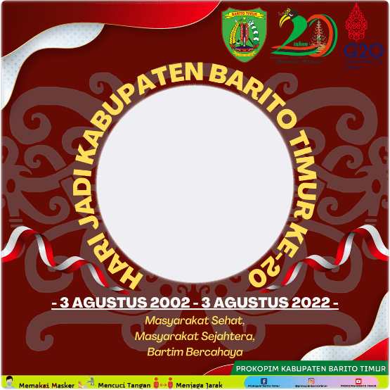 Twibbon HUT Kabupaten Barito Timur ke-20 Tahun 2022