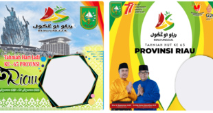 Twibbon HUT Provinsi Riau ke-65 Tahun 2022