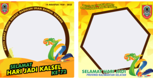 Twibbon HUT Provinsi Kalsel ke-72 Tahun 2022