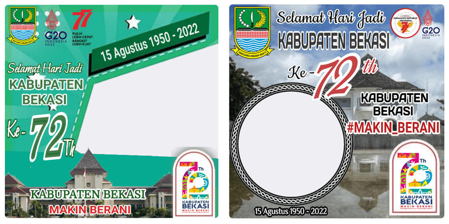 Twibbon HUT Kabupaten Bekasi ke-72 Tahun 2022