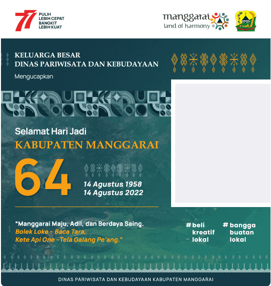 Twibbon HUT Kabupaten Manggarai ke-64 Tahun 2022