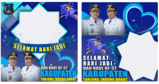 Twibbon HUT Kabupaten Tanjab Barat ke-57 Tahun 2022